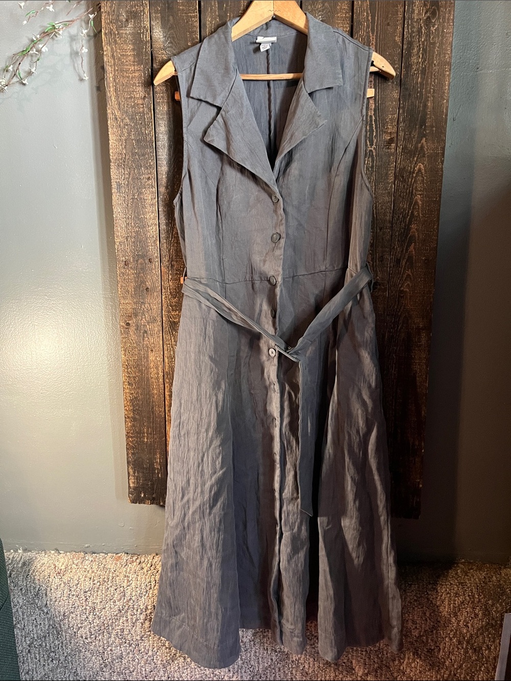 a new day Sleeveless Button-Front Maxi Dress - Gray